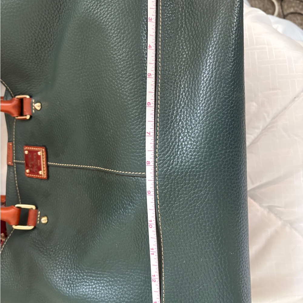 Dooney & Bourke Hunter Green All Weather Leather large satchel - Picture 9 of 10